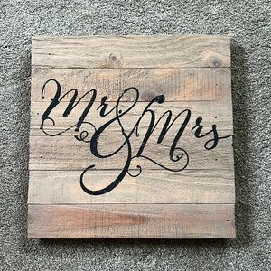 Wooden Mr & Mrs Sign